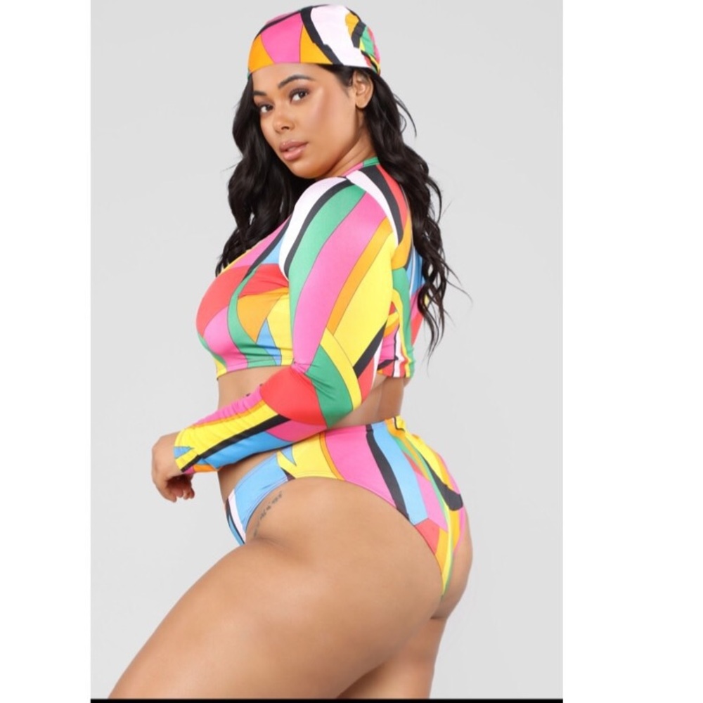3 Piece Fashion Nova SwimSuit Set Brand New